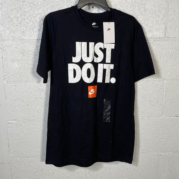 Nike Men's Sportswear Relaxed-Fit Just Do It Logo Graphic T-Shirt black Small - Picture 1 of 6